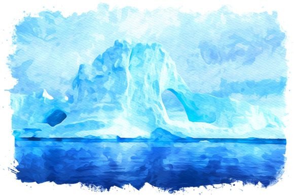 Antarctica South America Watercolor Illustrations for Digital Sellers
