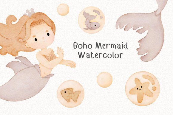 Boho Mermaid Watercolor Clipart: A Brand Designer’s Review for Local Business Branding