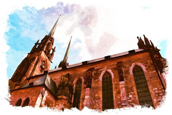 Brno Czech Republic Exquisite Watercolor