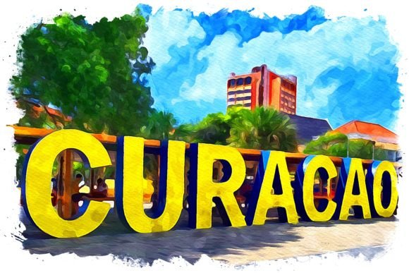 Curacao Caribbean Watercolor Illustrations for Crafters & Handmade Sellers