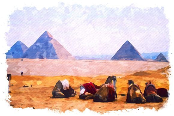 Giza Africa Watercolor Illustrations for Crafters & Etsy Sellers