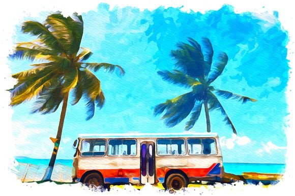 Jamaica Caribbean Watercolor: A Vibrant Illustration for Local Branding
