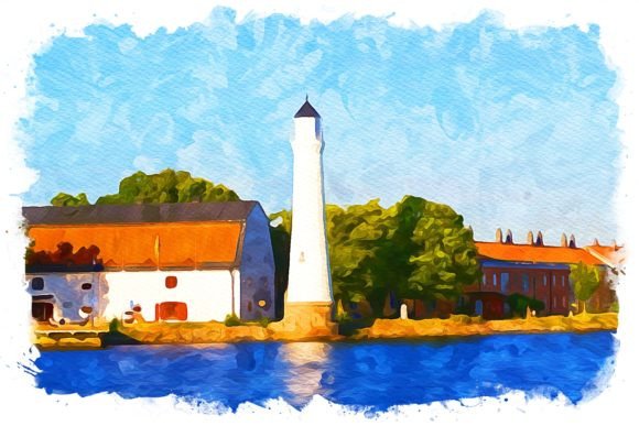 Karlskrona Sweden Exquisite Watercolor Illustrations
