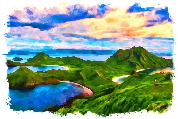 Komodo Asia Watercolor Illustrations for Bloggers and Digital Publishers