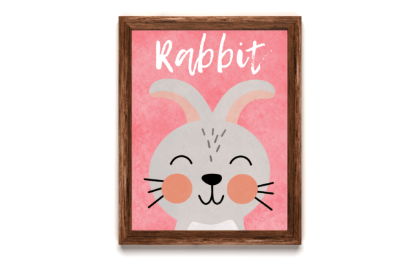 Rabbit Poster - Watercolor Rabbit Poster for Etsy & Creative Sellers