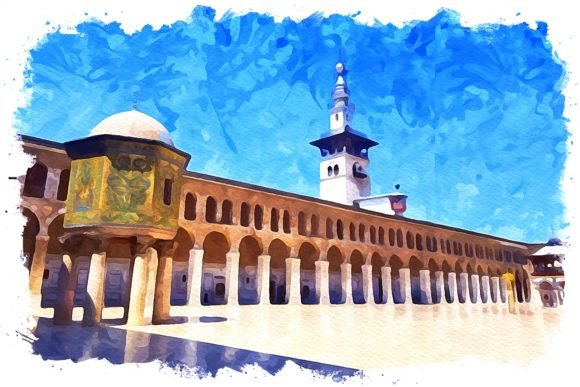 Reviewing Damascus Middle East Watercolor Illustrations for Modern Branding