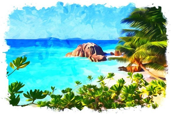 Seychelles Africa Watercolor: A Fresh Illustration for Modern Branding