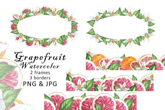 Watercolor Border Clipart Fruits Flowers Review