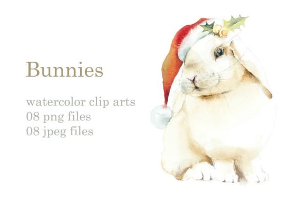 Watercolor Bunnies Illustrations for Crafters & Handmade Sellers