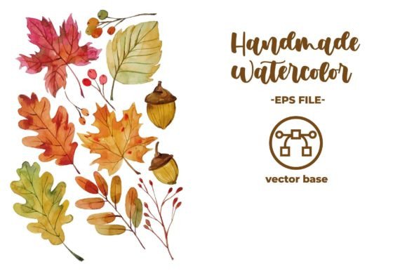 Watercolor Fall Leaves Element: A Designer’s Review for Brand & Marketing Use