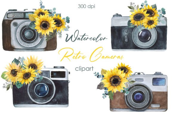 Watercolor Retro Camera with Sunflowers Illustration: A Brand Designer’s Honest Review