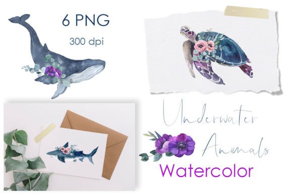 Watercolor Sea Turtles & Ocean Animals: A Soft, Artistic Illustration Set for Lifestyle and Nature Blogs