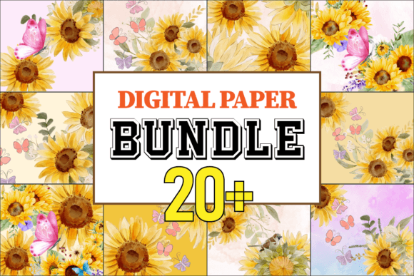 Watercolor Sunflower Illustrations for Crafting & Sublimation